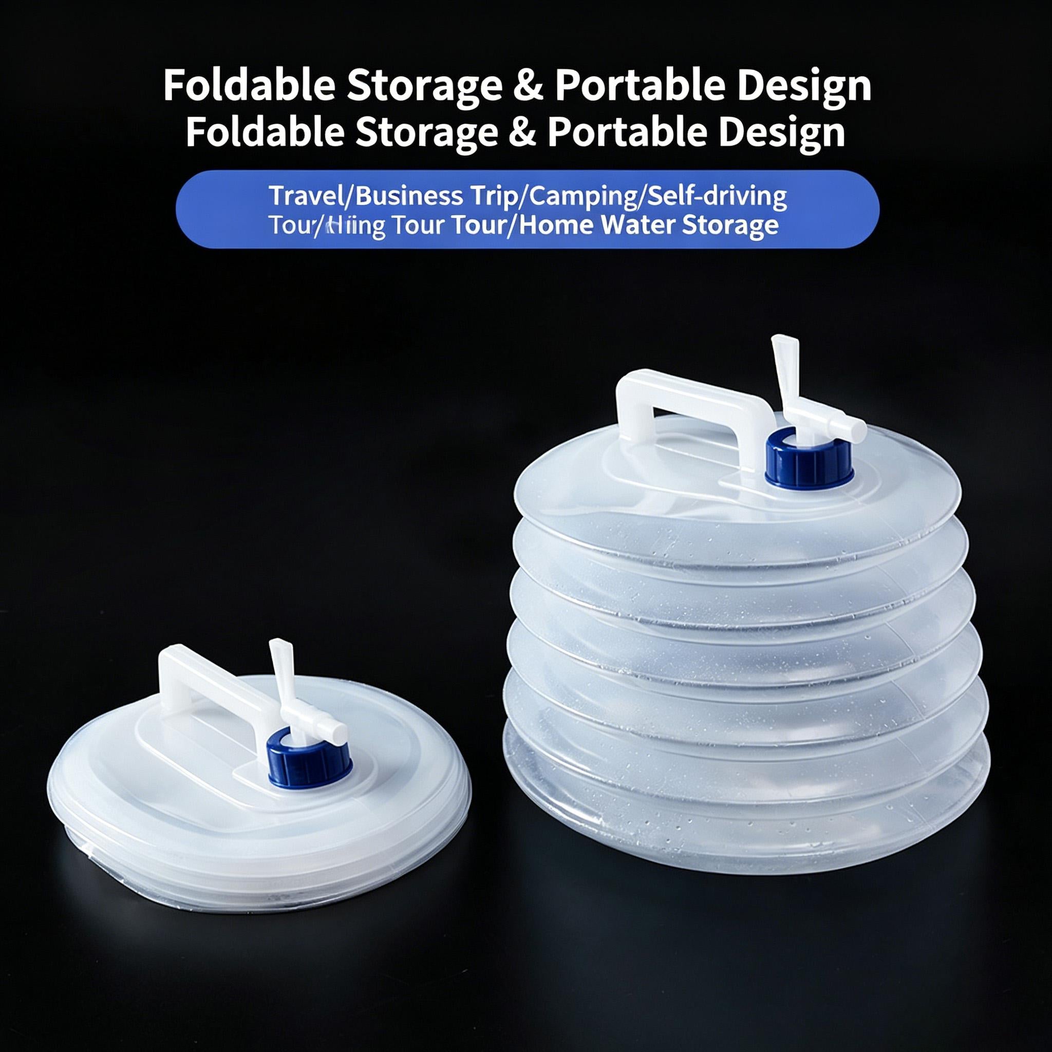 Collapsible Water Bucket | Foldable Portable Bucket with Handle