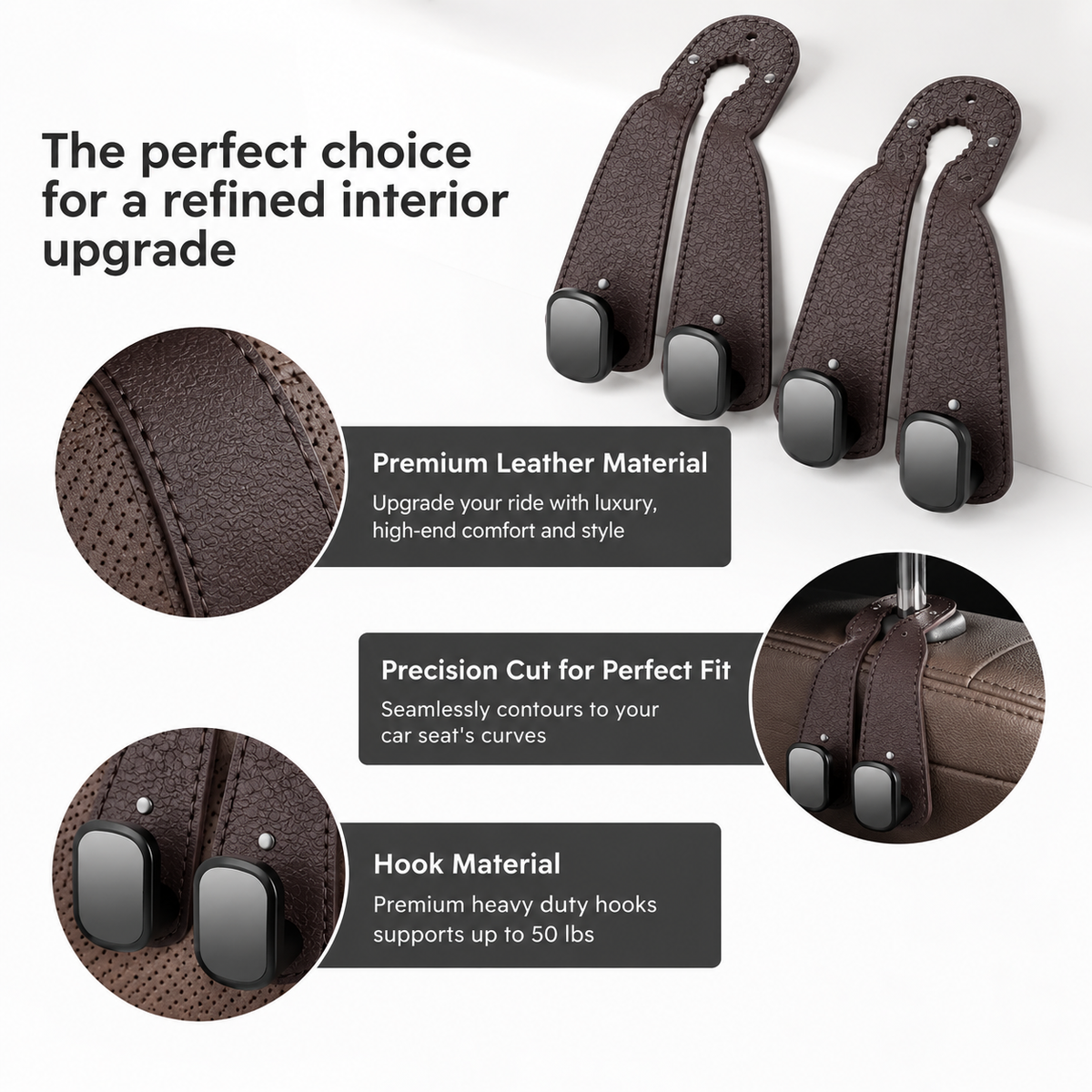 🎁2026 New Arrivals💥2 Pcs Car Hooks for Headrest