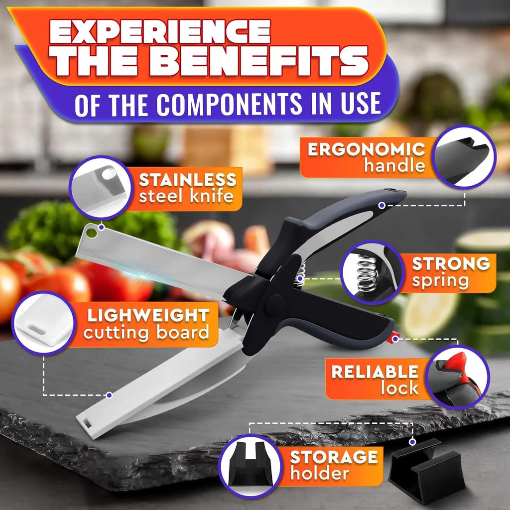 2 in 1 Kitchen Scissors for Food