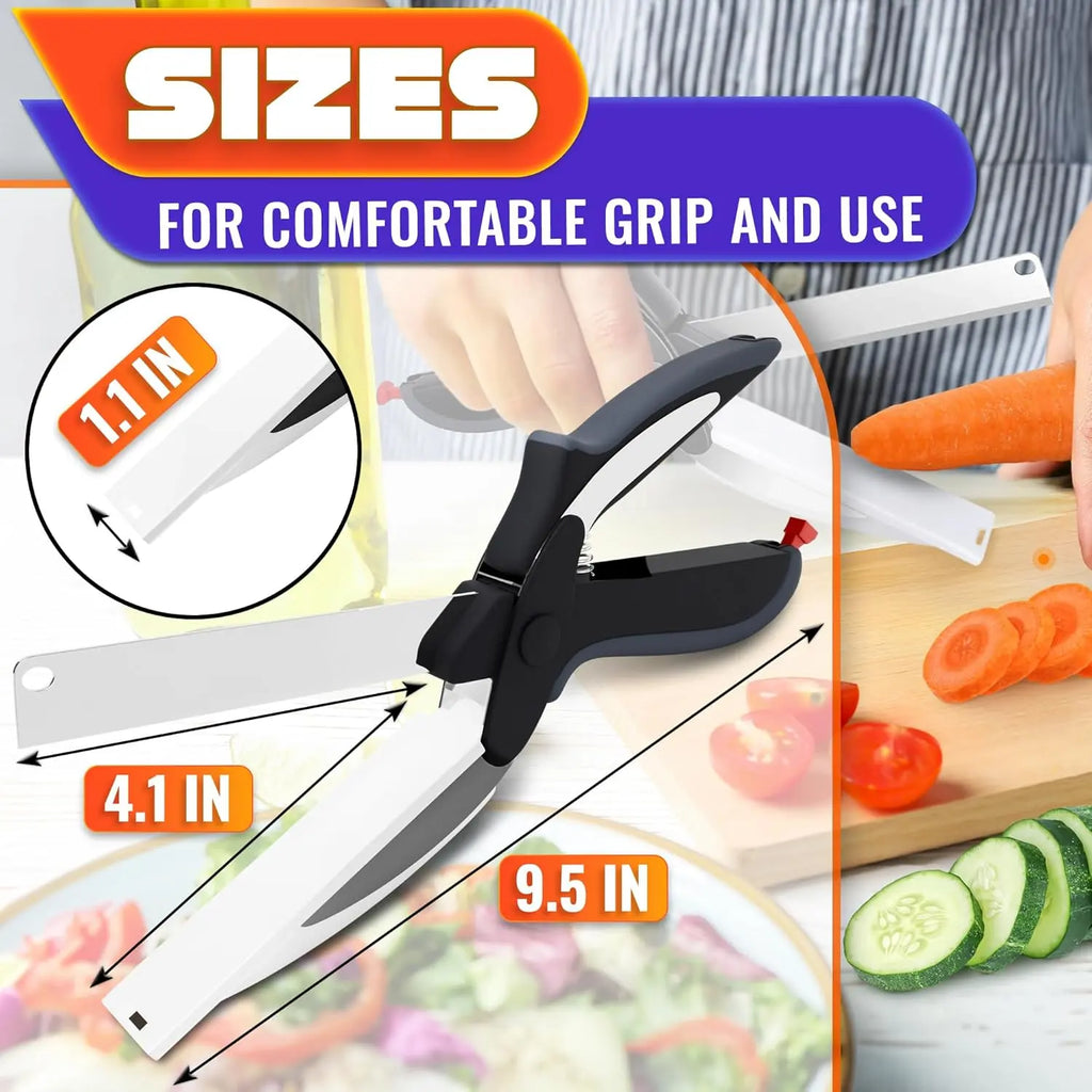 2 in 1 Kitchen Scissors for Food