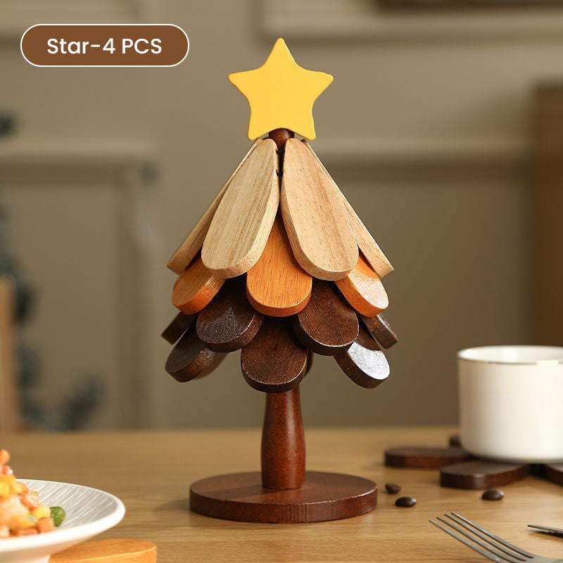 Premium Wooden Christmas Tree Trivet