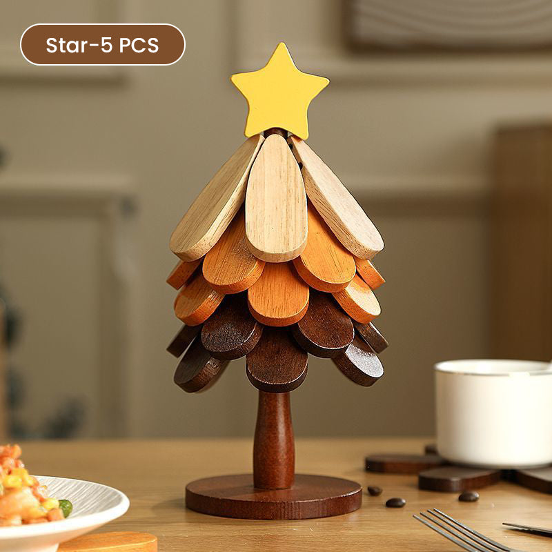 Premium Wooden Christmas Tree Trivet