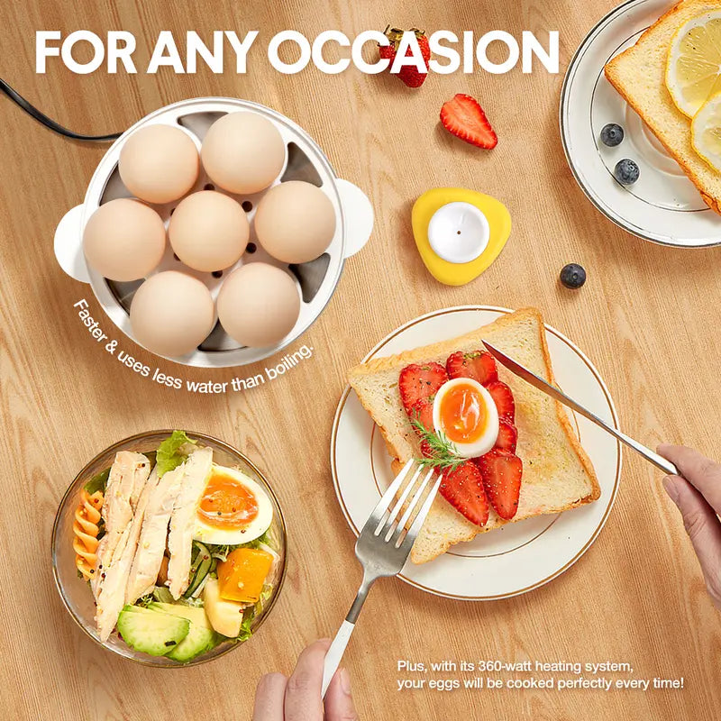 Rapid Electric Egg Cooker | 7-Egg Capacity with Auto Shut-Off