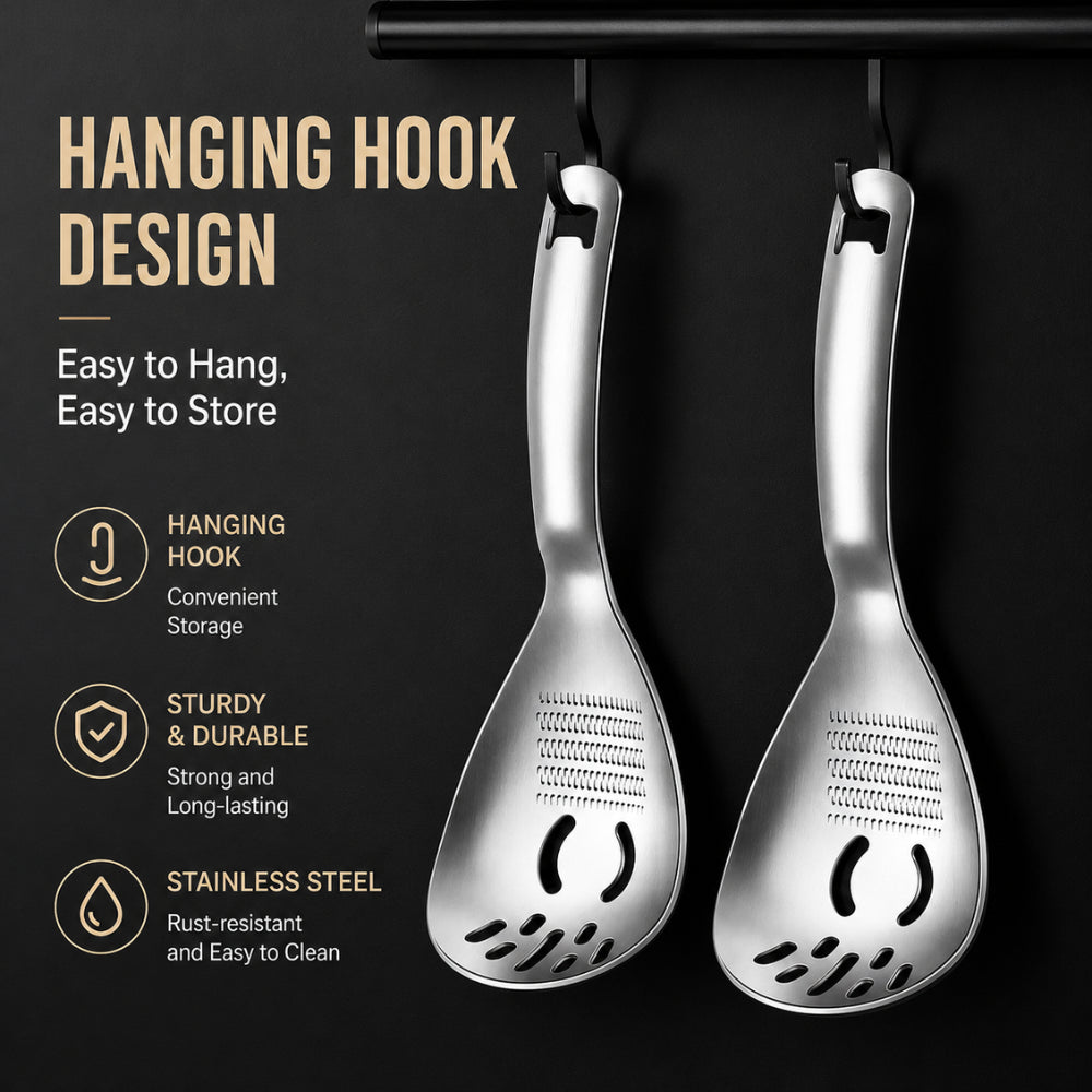 Stainless Steel Food Masher & Strainer