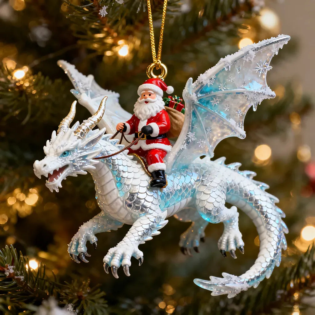 🔥🔥 Santa’s Dragon Riders Ornament Collection