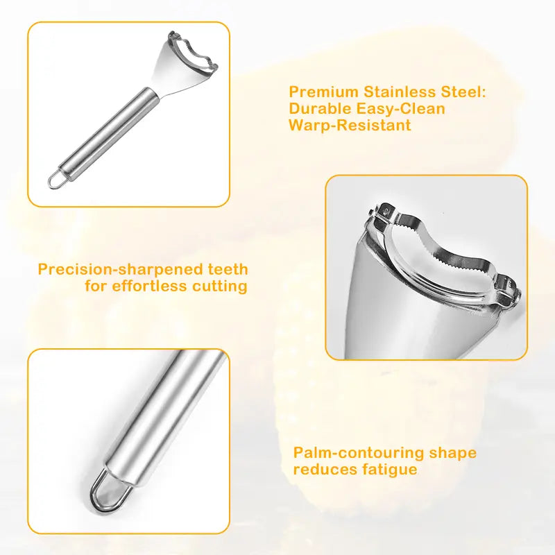 2PCS Corn Peeler with Steel Blade