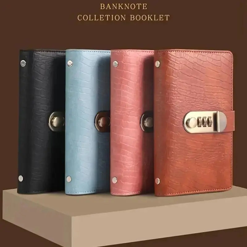 100-Pocket Lockable Banknote Collector Album