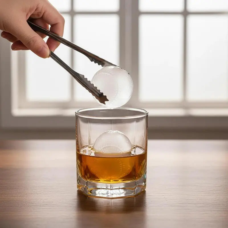 Baseball Ice Cube Mold – 6-Cavity Silicone Ice Ball Maker