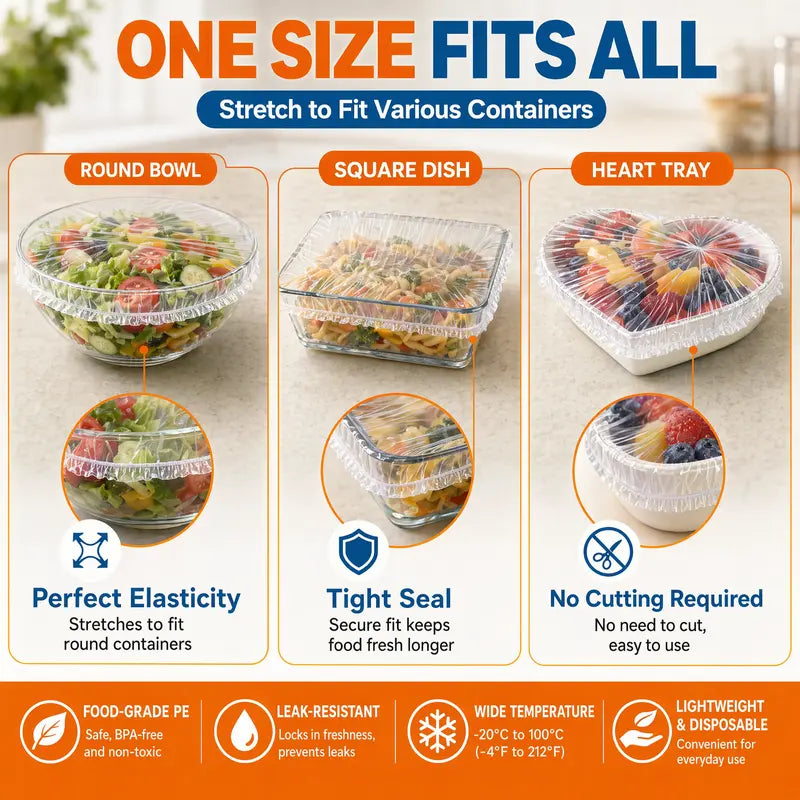 100PCS Reusable Food Bowl Covers