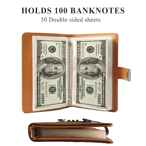 100-Pocket Lockable Banknote Collector Album