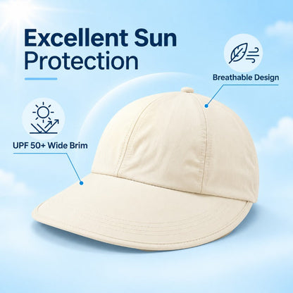 Wide Brim Ponytail Cap