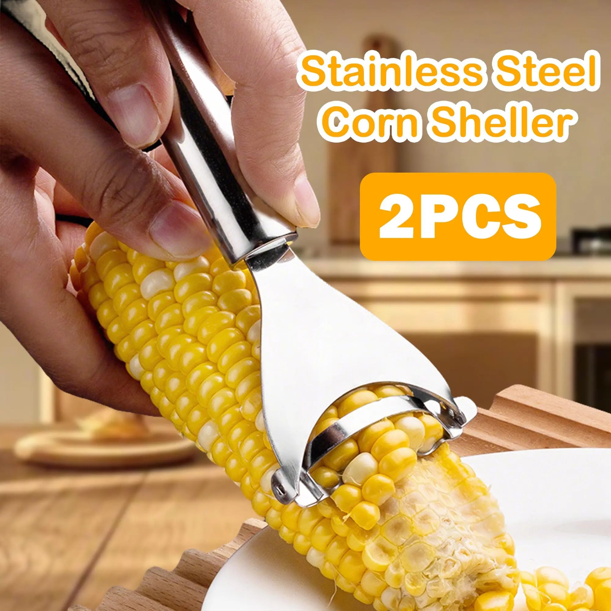 2PCS Corn Peeler with Steel Blade