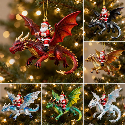 🔥🔥 Santa’s Dragon Riders Ornament Collection