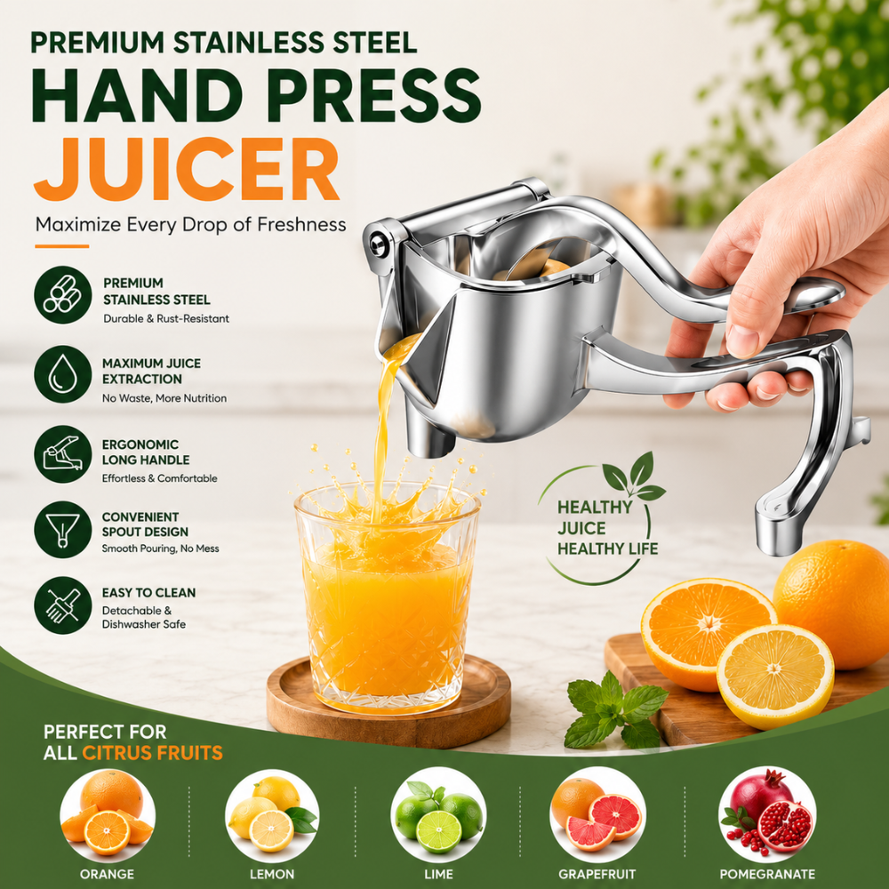 Manual Citrus & Fruit Juicer – Easy Press Juice Squeezer