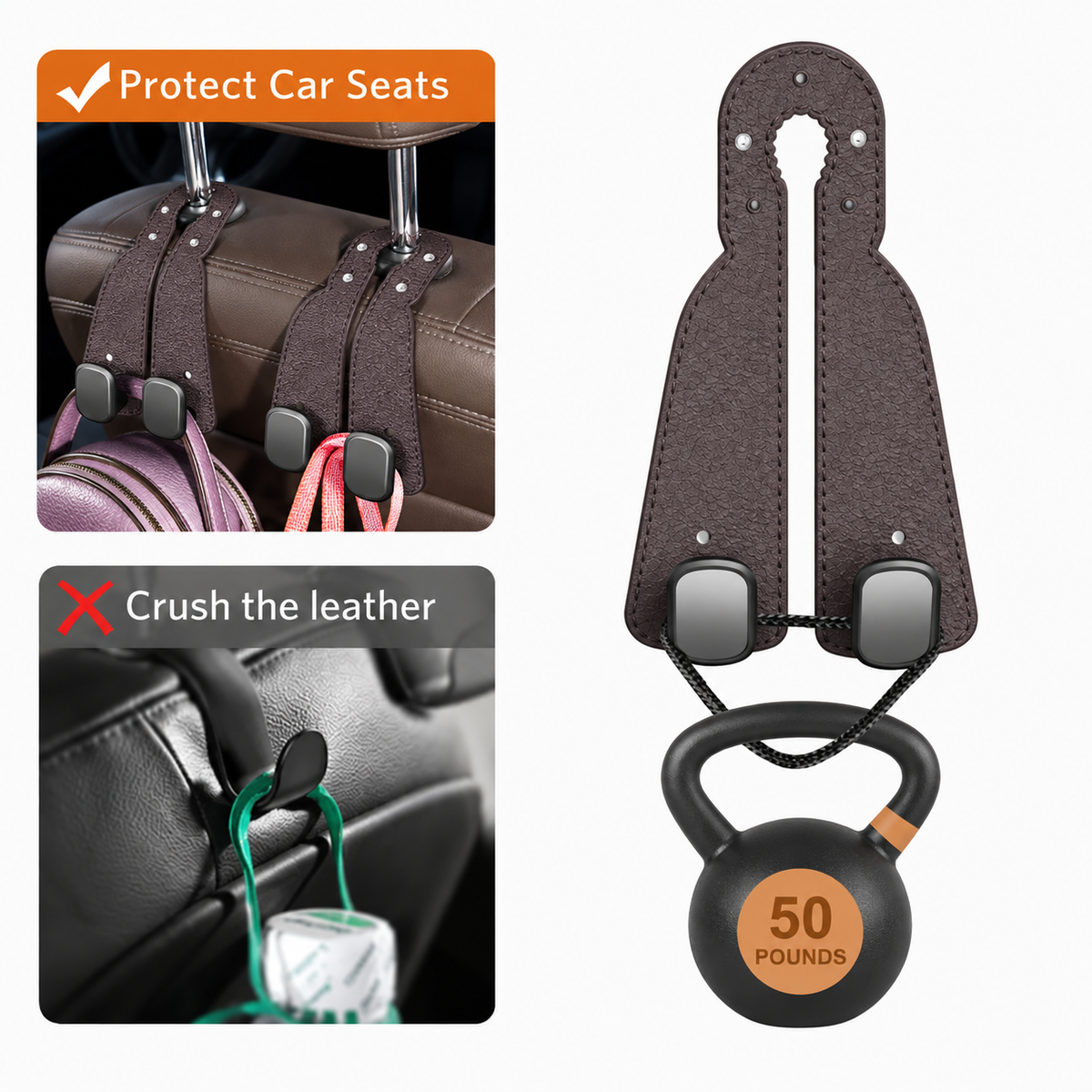 🎁2026 New Arrivals💥2 Pcs Car Hooks for Headrest