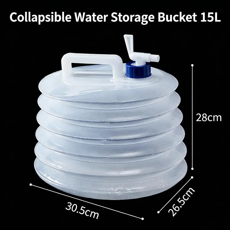 Collapsible Water Bucket | Foldable Portable Bucket with Handle