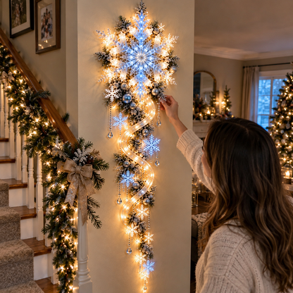 🔥Last Day 49% OFF🔥❄️ Giant Snowflake Blizzard Trail™- Let the Snowstorm Glow Indoors