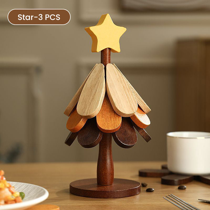 Premium Wooden Christmas Tree Trivet