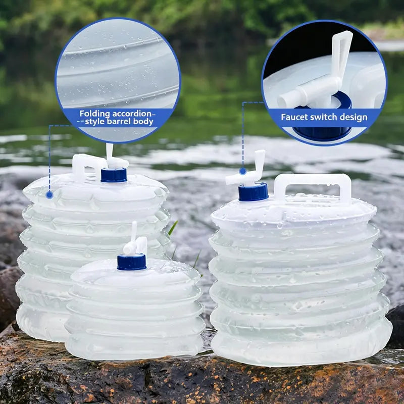 Collapsible Water Bucket | Foldable Portable Bucket with Handle