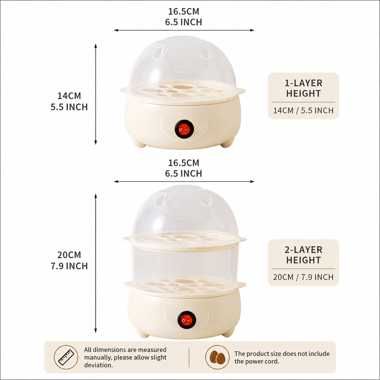 Rapid Electric Egg Cooker | 7-Egg Capacity with Auto Shut-Off