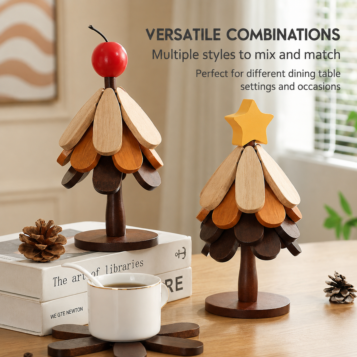 Premium Wooden Christmas Tree Trivet
