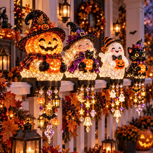 🎃 🎃Halloween Porch Magic Cascade Railing Lights