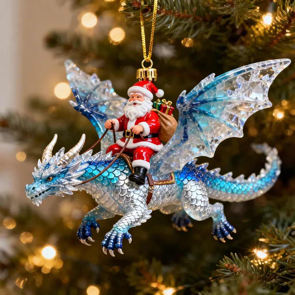 🔥🔥 Santa’s Dragon Riders Ornament Collection