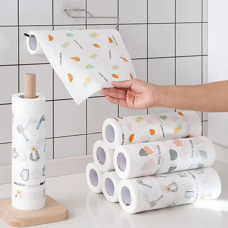Washable Kitchen Cleaning Cloths Reusable Kitchen Cleaning Rag Roll
