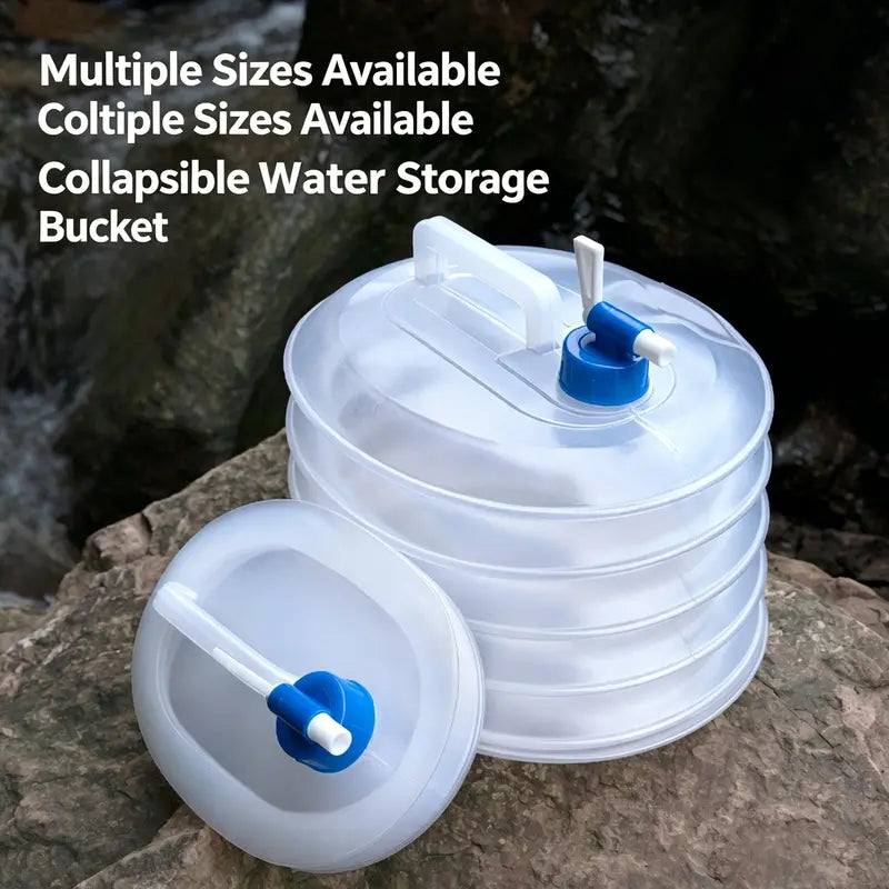 Collapsible Water Bucket | Foldable Portable Bucket with Handle