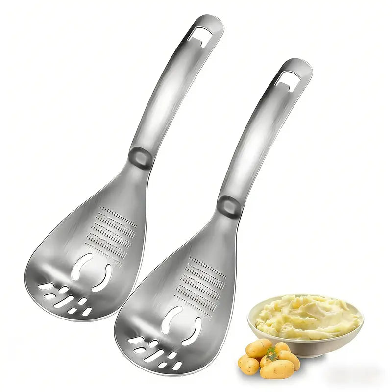 304 Stainless Steel Potato Masher Set Slotted Spoon & Egg Separator