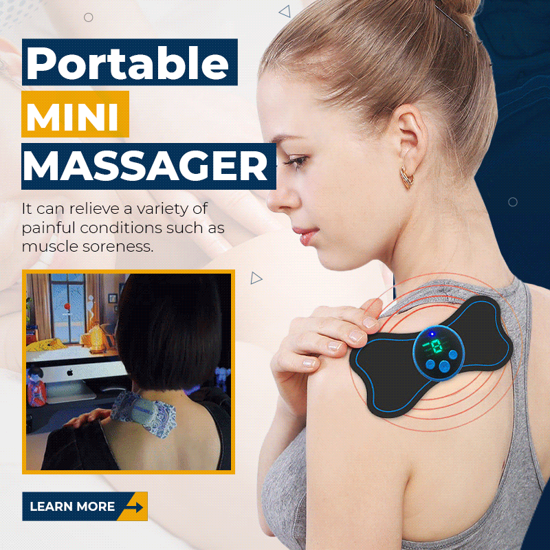 🎉Portable Mini Massager Adjustable Intensity for Neck, Back, Waist, Hips & Legs. Relax Anywhere! 💆‍♀️✨