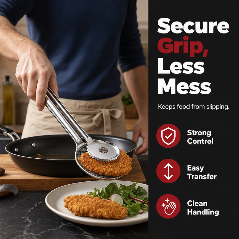 2-in-1 Stainless Steel Oil Filter Tongs