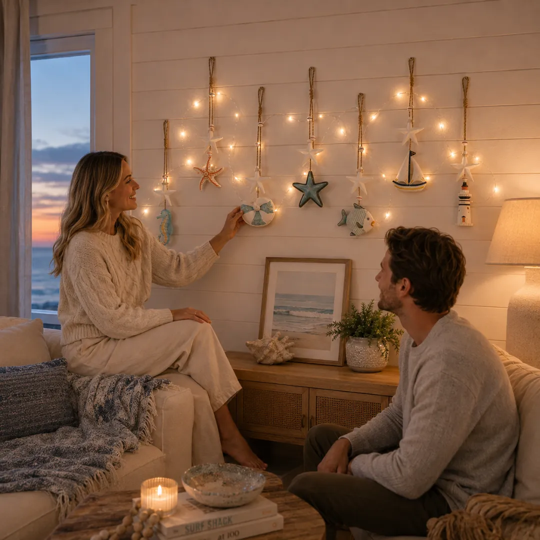 Seaside Glow hanging decoration size reference